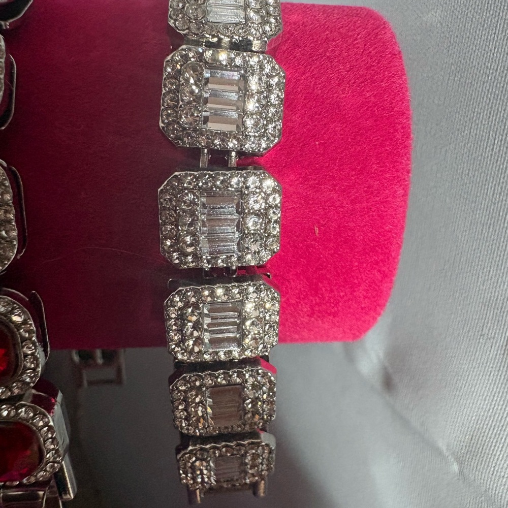 Elegant Silver Crystal Bracelet